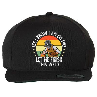 Funny Welding Design Dad Welder Worker Welding Wool Snapback Cap