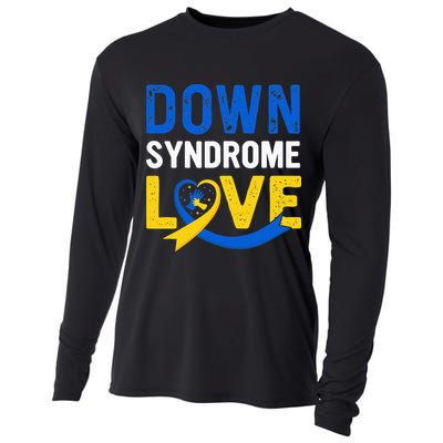 funny World Down Syndrome Day Awareness for mom Cooling Performance Long Sleeve Crew