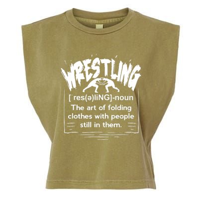 Funny Wrestling Definition Wrestler Garment-Dyed Women's Muscle Tee