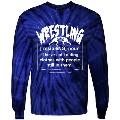 Funny Wrestling Definition Wrestler Tie-Dye Long Sleeve Shirt