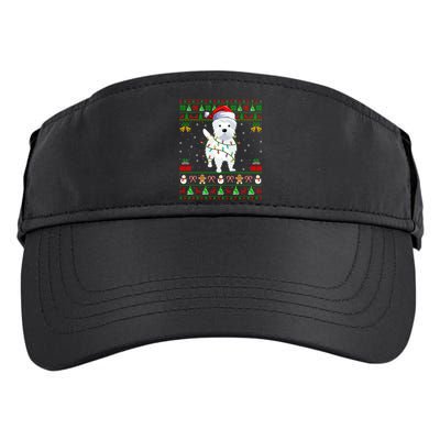 Funny Westie Dog Lover Xmas Santa Ugly Westie Christmas Gift Adult Drive Performance Visor