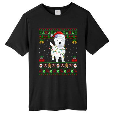 Funny Westie Dog Lover Xmas Santa Ugly Westie Christmas Gift Tall Fusion ChromaSoft Performance T-Shirt