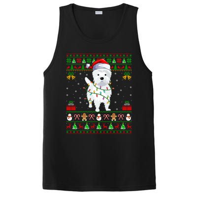 Funny Westie Dog Lover Xmas Santa Ugly Westie Christmas Gift PosiCharge Competitor Tank