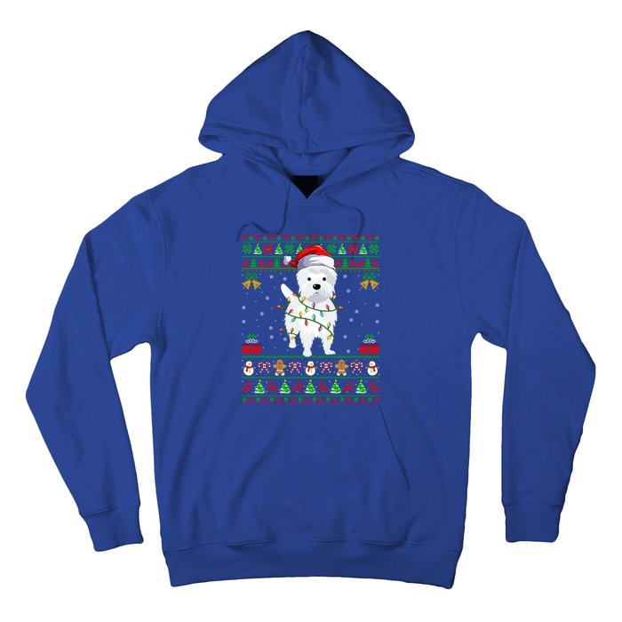 Funny Westie Dog Lover Xmas Santa Ugly Westie Christmas Gift Hoodie