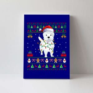 Funny Westie Dog Lover Xmas Santa Ugly Westie Christmas Gift Canvas