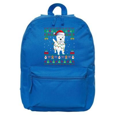 Funny Westie Dog Lover Xmas Santa Ugly Westie Christmas Gift 16 in Basic Backpack