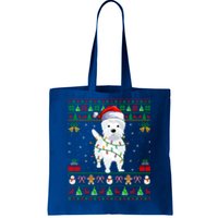 Funny Westie Dog Lover Xmas Santa Ugly Westie Christmas Gift Tote Bag