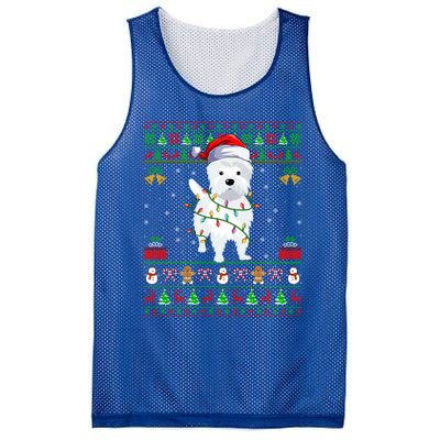 Funny Westie Dog Lover Xmas Santa Ugly Westie Christmas Gift Mesh Reversible Basketball Jersey Tank