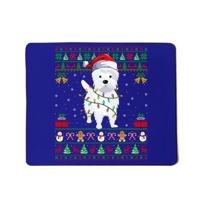 Funny Westie Dog Lover Xmas Santa Ugly Westie Christmas Gift Mousepad