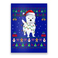 Funny Westie Dog Lover Xmas Santa Ugly Westie Christmas Gift Poster