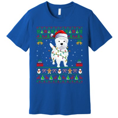 Funny Westie Dog Lover Xmas Santa Ugly Westie Christmas Gift Premium T-Shirt