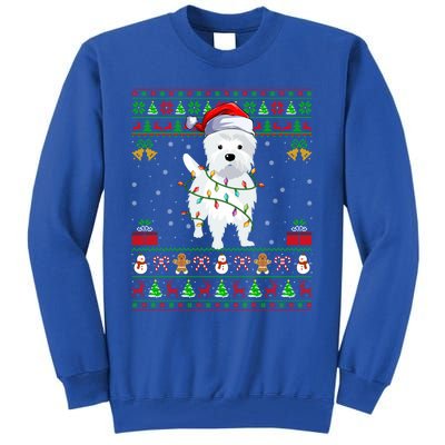 Funny Westie Dog Lover Xmas Santa Ugly Westie Christmas Gift Tall Sweatshirt