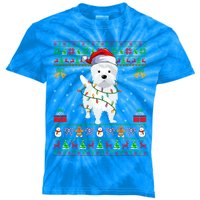 Funny Westie Dog Lover Xmas Santa Ugly Westie Christmas Gift Kids Tie-Dye T-Shirt