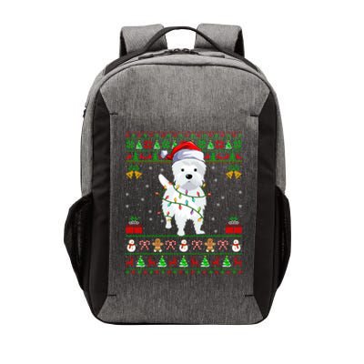 Funny Westie Dog Lover Xmas Santa Ugly Westie Christmas Gift Vector Backpack