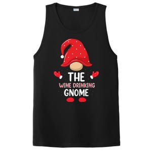 Funny Wine Drinking Gnome Funny Matching Family Christmas Gnome Wine Lover Gift PosiCharge Competitor Tank