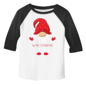 Funny Wine Drinking Gnome Funny Matching Family Christmas Gnome Wine Lover Gift Toddler Fine Jersey T-Shirt