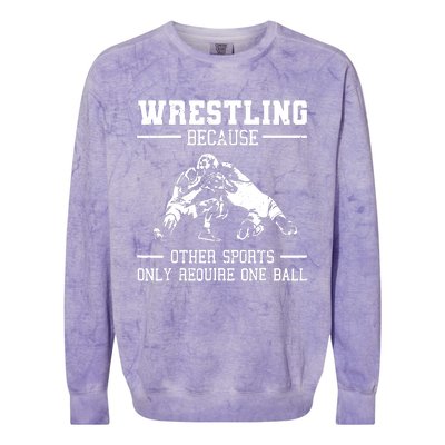 Funny Wrestling Design For Wrestle Athletes Colorblast Crewneck Sweatshirt