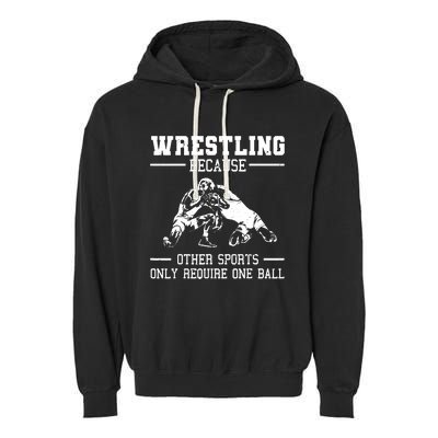 Funny Wrestling Design For Wrestle Athletes Garment-Dyed Fleece Hoodie