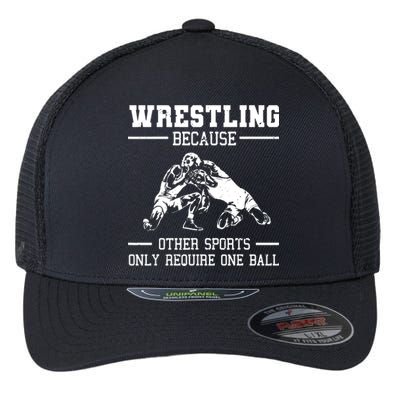 Funny Wrestling Design For Wrestle Athletes Flexfit Unipanel Trucker Cap