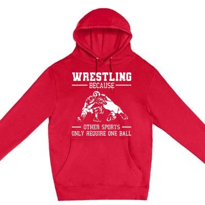 Funny Wrestling Design For Wrestle Athletes Premium Pullover Hoodie