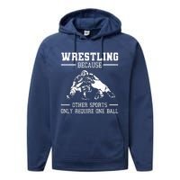 Funny Wrestling Design For Wrestle Athletes Performance Fleece Hoodie