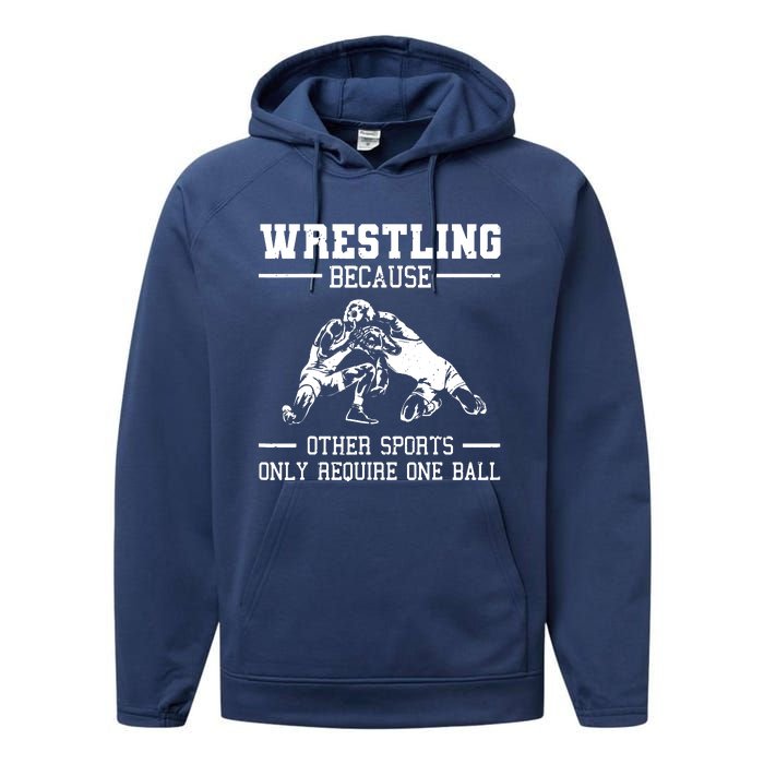 Funny Wrestling Design For Wrestle Athletes Performance Fleece Hoodie