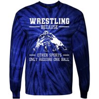 Funny Wrestling Design For Wrestle Athletes Tie-Dye Long Sleeve Shirt