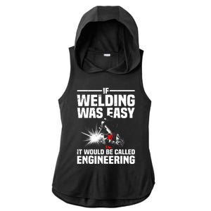 Funny Welding Design Welder Weld Welding Lover Ladies PosiCharge Tri-Blend Wicking Draft Hoodie Tank