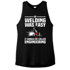 Funny Welding Design Welder Weld Welding Lover Ladies PosiCharge Tri-Blend Wicking Tank