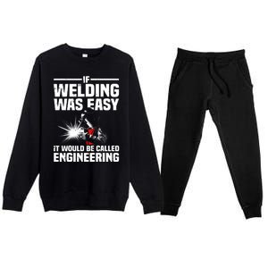 Funny Welding Design Welder Weld Welding Lover Premium Crewneck Sweatsuit Set