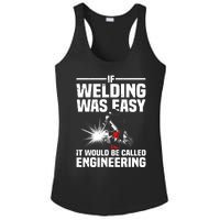 Funny Welding Design Welder Weld Welding Lover Ladies PosiCharge Competitor Racerback Tank