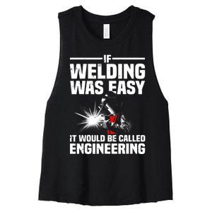 Funny Welding Design Welder Weld Welding Lover Women's Racerback Cropped Tank