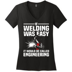 Funny Welding Design Welder Weld Welding Lover Women's V-Neck T-Shirt