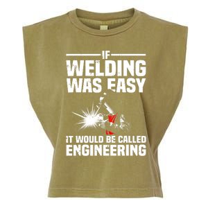 Funny Welding Design Welder Weld Welding Lover Garment-Dyed Women's Muscle Tee