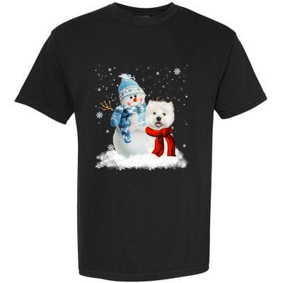 Funny Westie Dog Christmas Snow Christmas Pajama Gift Garment-Dyed Heavyweight T-Shirt