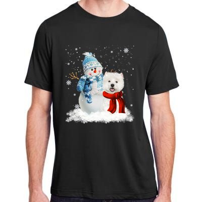 Funny Westie Dog Christmas Snow Christmas Pajama Gift Adult ChromaSoft Performance T-Shirt