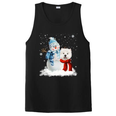 Funny Westie Dog Christmas Snow Christmas Pajama Gift PosiCharge Competitor Tank