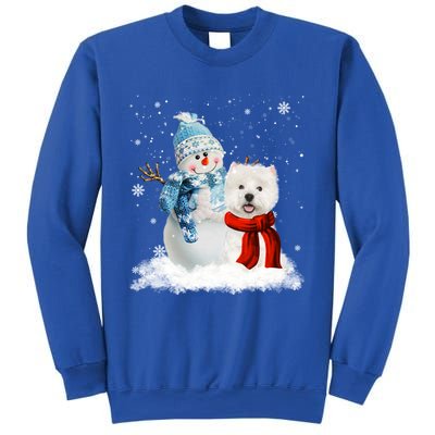 Funny Westie Dog Christmas Snow Christmas Pajama Gift Sweatshirt