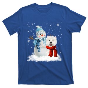 Funny Westie Dog Christmas Snow Christmas Pajama Gift T-Shirt