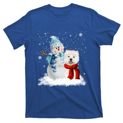 Funny Westie Dog Christmas Snow Christmas Pajama Gift T-Shirt