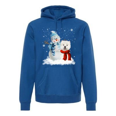 Funny Westie Dog Christmas Snow Christmas Pajama Gift Premium Hoodie