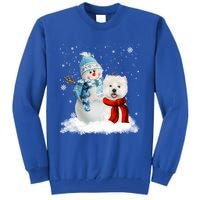 Funny Westie Dog Christmas Snow Christmas Pajama Gift Tall Sweatshirt