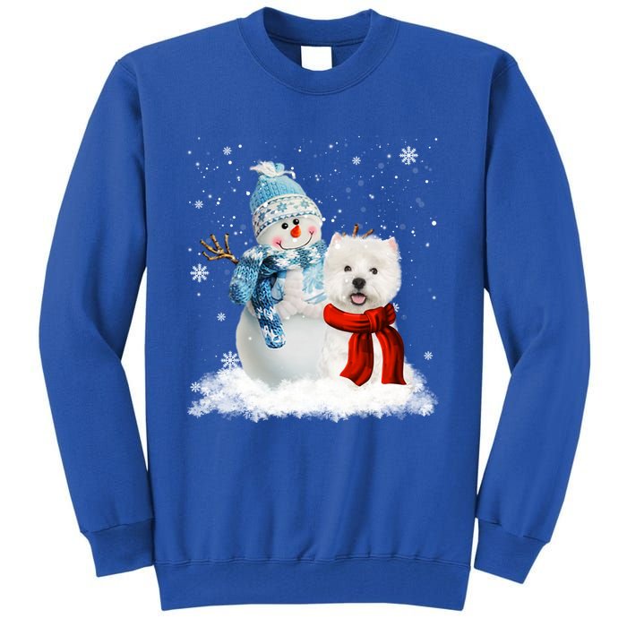 Funny Westie Dog Christmas Snow Christmas Pajama Gift Tall Sweatshirt