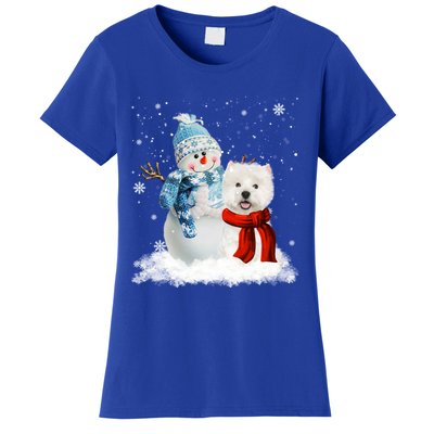 Funny Westie Dog Christmas Snow Christmas Pajama Gift Women's T-Shirt