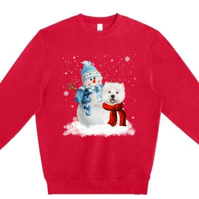 Funny Westie Dog Christmas Snow Christmas Pajama Gift Premium Crewneck Sweatshirt