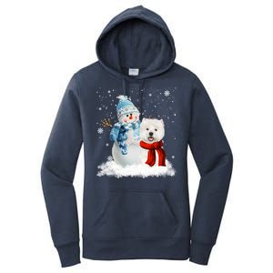 Funny Westie Dog Christmas Snow Christmas Pajama Gift Women's Pullover Hoodie