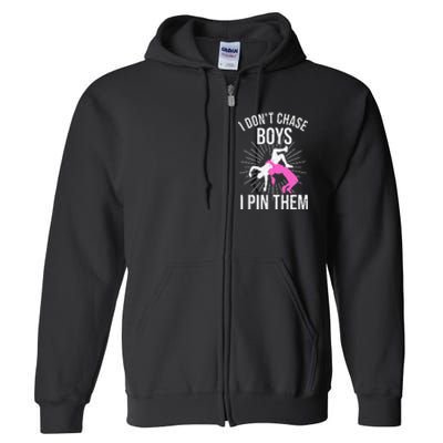 Funny Wrestling Designs For Women Wrestle Athlete Fans Full Zip Hoodie