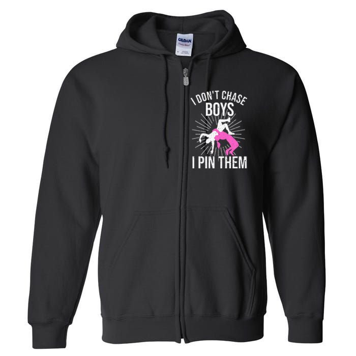 Funny Wrestling Designs For Women Wrestle Athlete Fans Full Zip Hoodie