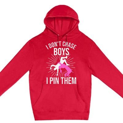 Funny Wrestling Designs For Women Wrestle Athlete Fans Premium Pullover Hoodie