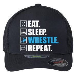 Funny Wrestling Designs For Wrestle Athlete Fans Flexfit Unipanel Trucker Cap